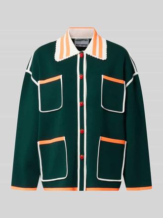 Essentiel Relaxed Fit Strickjacke mit Viskose-Anteil Modell KOKORICO in Dunkelgruen, Gr&ouml;&szlig;e XL