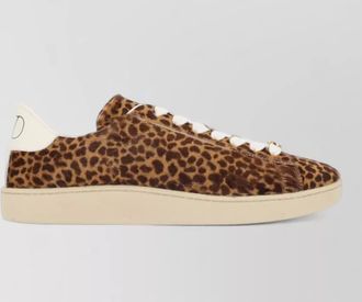 Valentino Garavani calf hair leather printed low-top sneakers