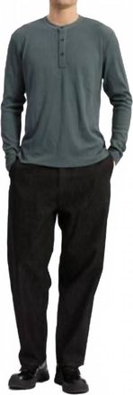 Rag & Bone Tech Waffle Henley Shirt In Slate
