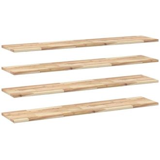 vidaXL Vidaxl - Estantes Flotantes 4 Uds Madera Acacia Sin Tratar 120x30x2 Cm