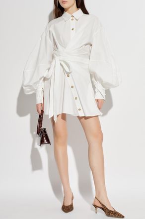 Zimmermann Rebellion Poplin Dress, Womens, White