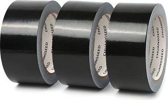 OEM Paquete De 3 Rollos De Cinta Adhesiva Negra Para Gaffer, 220 Micras X 50 Mm X 20 M, Cinta Adhesiva Americana De Alta Resistencia, Cinta Adhesiva Negra