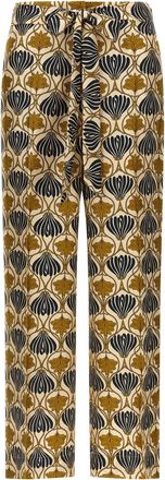 Max Mara Bicolor Silk Casual Womens Pants