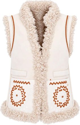 PHO Firenze Gilet reversibile in montone - - Jackets - Donna - Beige - S