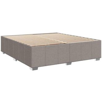 vidaXL Cama Sin Colch&oacute;n Tela Gris Taupe 200x200 Cm Vidaxl