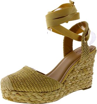 Inc International Concepts I. N.C. International Concepts Maisie Tie-Up Espadrille Wedge Natural Woven MASIE-NAT Womens