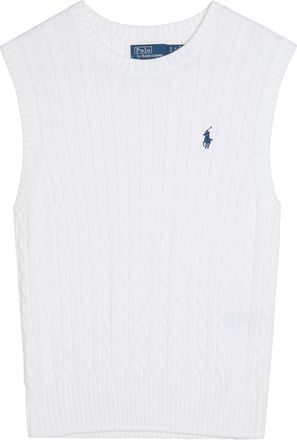 Polo Ralph Lauren Cable-knit Cotton Vest - White - S (UK8-10 / S)