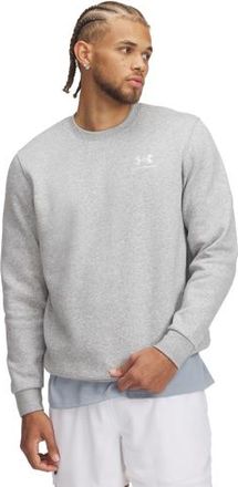 Under Armour Mens Essential Fleece Crew - White/Mod Gray Size 3XL