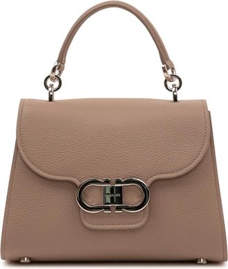 Ferragamo Compact Handtas - Dames - Handtassen - Grijs - ONE Size - Leer - Tassen