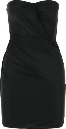 Blumarine strapless draped mini dress - Black