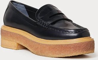 Loeffler Randall Womens Rikki Black Platform Loafer