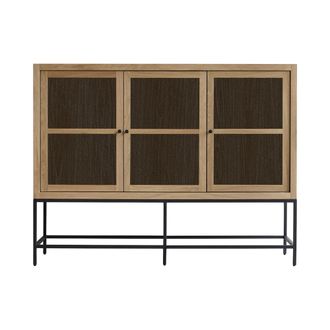 Tikamoon Vitrina baja de teca maciza