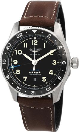 Longines Pre-owned Longines Spirit Zulu Time Automatic Black Dial Mens Watch L3.812.4.53.2