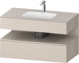 Duravit Qatego Lavabo Encastrado Con Base De Lavabo Consola, - Duravit