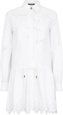 Roberto Cavalli Chemisier con ricamo - Bianco