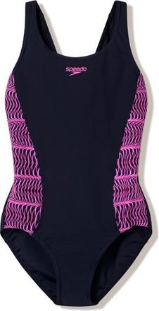 Speedo Placement Muscleback Badeanzug f&uuml;r Damen | blau