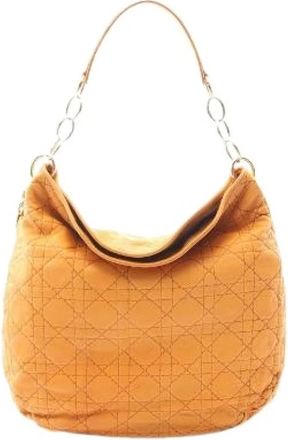 Dior Pre-owned Cannage Leren Schoudertas - Dames - Vintage Schoudertas - Oranje - ONE Size - Leer - Vintage