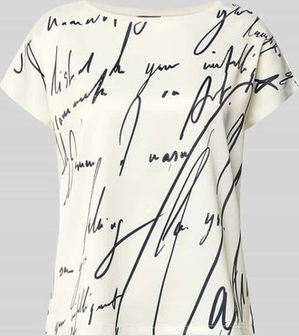 s.Oliver Black Label Relaxed Fit T-Shirt aus Baumwoll-Mix in Weiss, Gr&ouml;&szlig;e 36