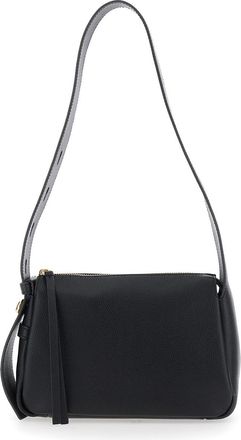 Tory Burch Black Leather Romy Small Shoulder Bag