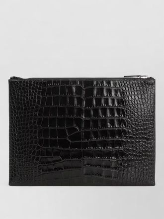 Tom Ford crocodile embossed leather rectangular clutch bag