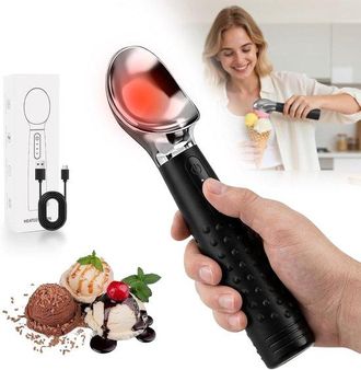 OEM Paletta Per Gelato Riscaldata Con 3 Livelli Di Temperatura - Paletta Per Gelato Ricaricabile In Lega Di Zinco - Paletta Elettrica Per Gelato Con Displ
