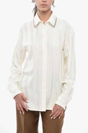 Golden Goose Camicia MARYSOLE in Jacquard con Colletto Gioiello Golden Goose