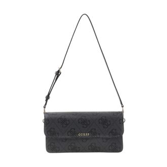 Guess Sadie Flap Shoulder Bag - female - Guess - Shoulder Bags - Black - ONE SIZE - Bags
