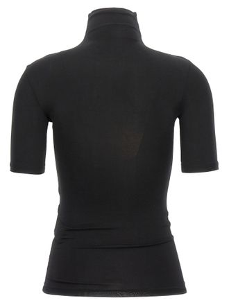 Off-white Logo-Embroidered Turtleneck T-shirt - Black