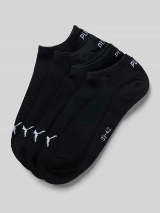 Puma Sneakersocken mit Logo im 4er-Pack in Black, Gr&ouml;&szlig;e 39/42
