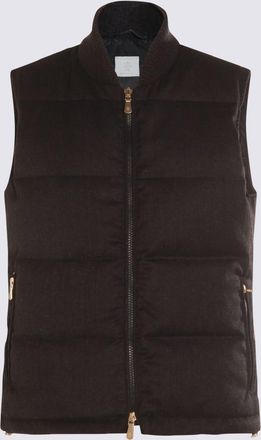 Eleventy Black Wool Down Jacket