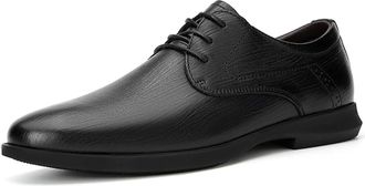 Generic Shoes Dress Oxford for Men Lace Up Round Toe Derby Shoes Leather Block Heel Low Top Rubber Sole Slip Resistant Anti-Slip Party(Black,5.5 UK)