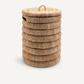 AM.PM Gevlochten ronde mand met deksel, Marilo