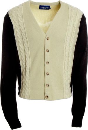 Awake NY Lichtgewicht Gebreid Vest met V-hals - Heren - Vesten - Beige - XL - Wol - Truien & Vesten
