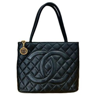 Chanel Black Leather Shoulder Bag Tote Bag (Pre-Owned)