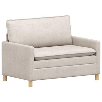 vidaXL Sof&aacute; Crema 126 X 81 X 87,5 Cm Poli&eacute;ster Vidaxl