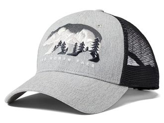 The North Face Embroidered Mudder Trucker Caps Light Grey Heather/Bear Graphic, Polyester
