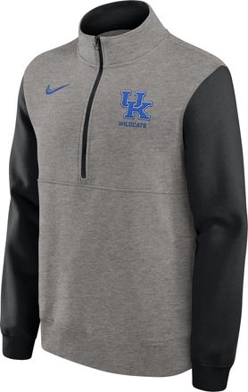 Nike Kentucky Club Nike Mens College 1/2-Zip Crew in Grey | 02JW086NNKY-7HV