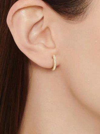 Kiki Mcdonough 18kt yellow gold Kiki Classic diamond hoops