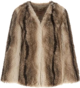 Twinset Hood Jacket - Dames - Jassen - Bruin - L - Jassen