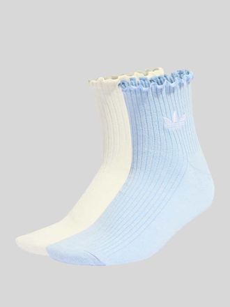 adidas Originals Socken aus Baumwoll-Mix im 2-er-Pack in Hellblau, Gr&ouml;&szlig;e 34-36