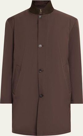 Loro Piana Mens Sebring Single-Breasted Overcoat