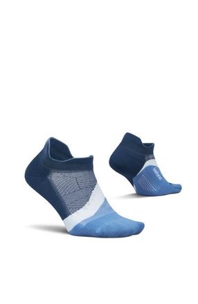 Feetures Elite Light Cushion No Show Tab Athletic Ankle Socks Sport Sock with Targeted Compression in Blue Wave at Nordstrom, Size X-Large