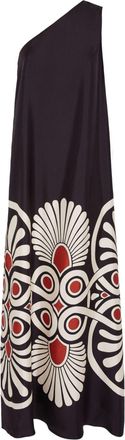 La DoubleJ Roy geometric-print silk dress - women - Silk - L - Black
