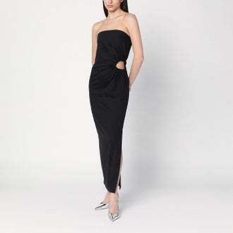Max Mara Black bustier dress in wool blend