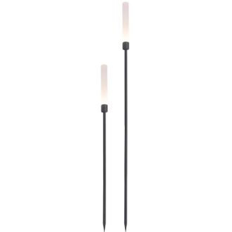 OEM Postes De Iluminaci&oacute;n De 126 + 91 Cm, Paquete De 2, Color Gris