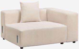 Sklum Sklum - M&oacute;dulo Esquinero Derecho 135x113 Cm Con Reposabrazos Alto Y Coj&iacute;n Para Sof&aacute; Modular Bruna