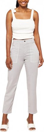 Bella Dahl Womens James Patch Pocket Trouser In Grey Mist