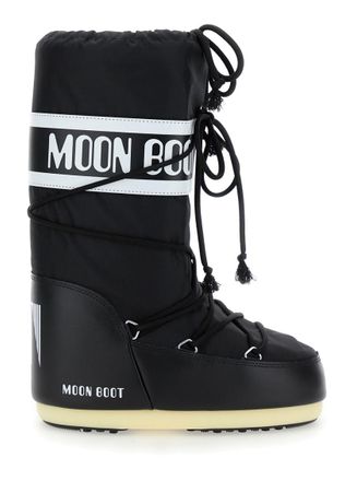 Moon Boot Black Classic Logo Boots