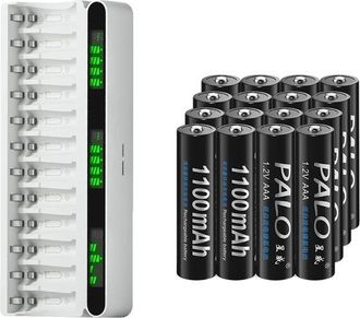 OEM Bater&iacute;as Recargables, Capacidad De 3000 Mah, Carga R&aacute;pida, 16 Pilas Aaa, 1 Cargador