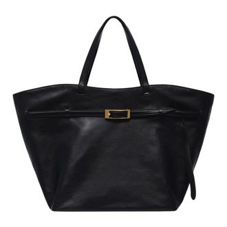 Anine Bing Tassen, Dames, Zwart, ONE Size, Leer, Elly Tote Small Grained Leather
